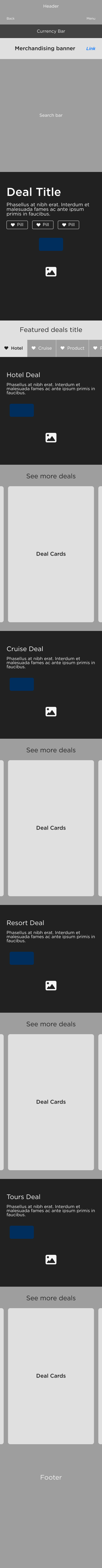 Low fidelity wireframe